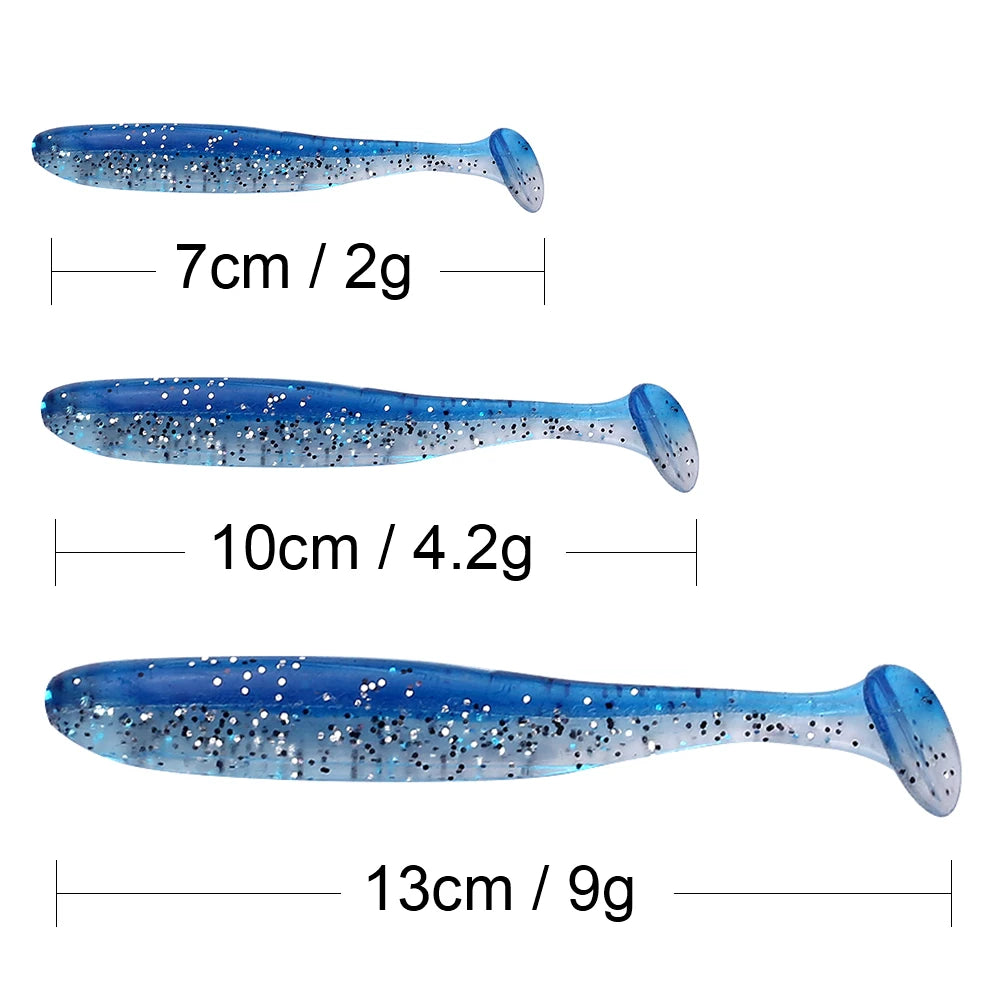 10pcs Soft Worm Lures Silicone