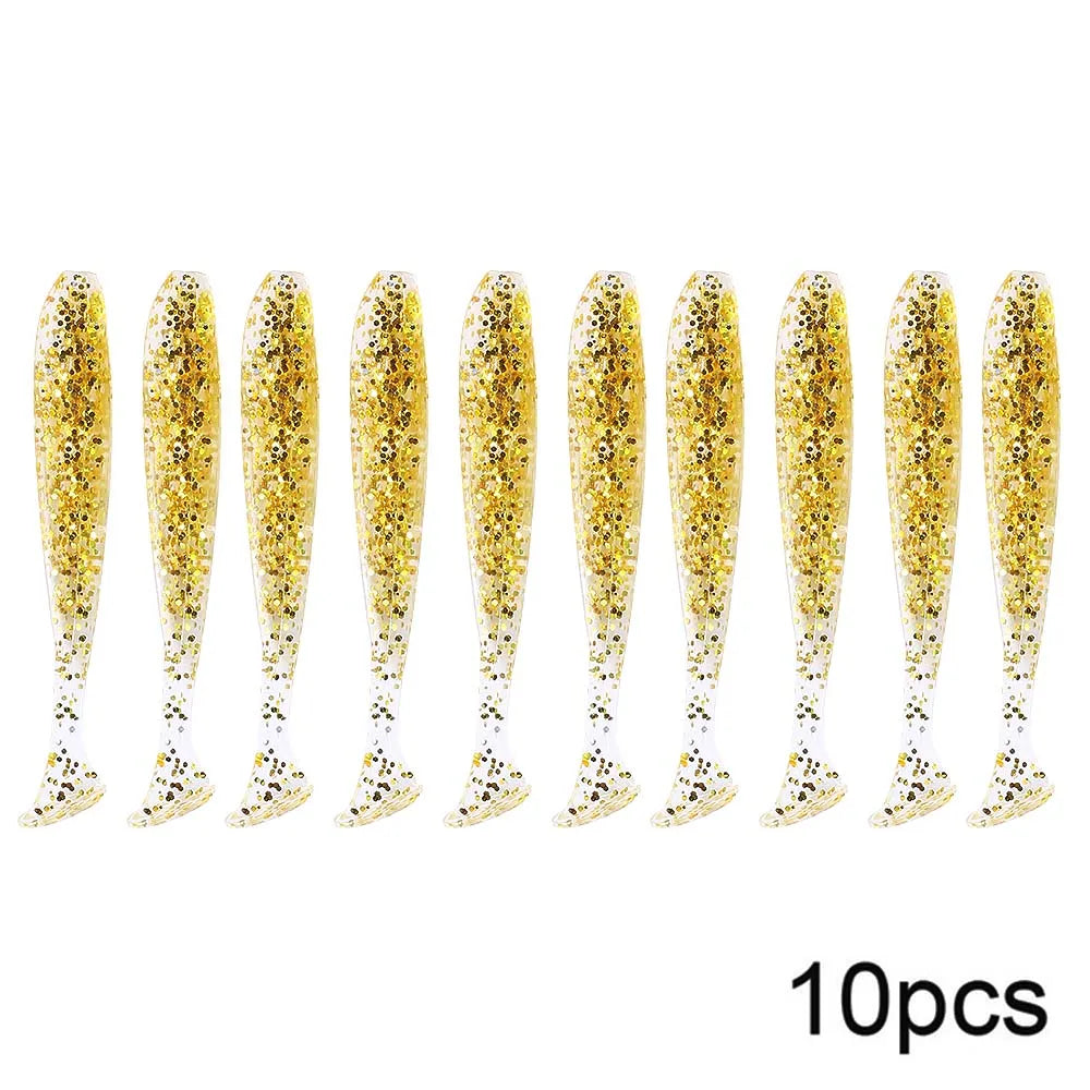 10pcs Soft Worm Lures Silicone