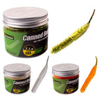 60Pcs Straight Tailed Maggot Lure