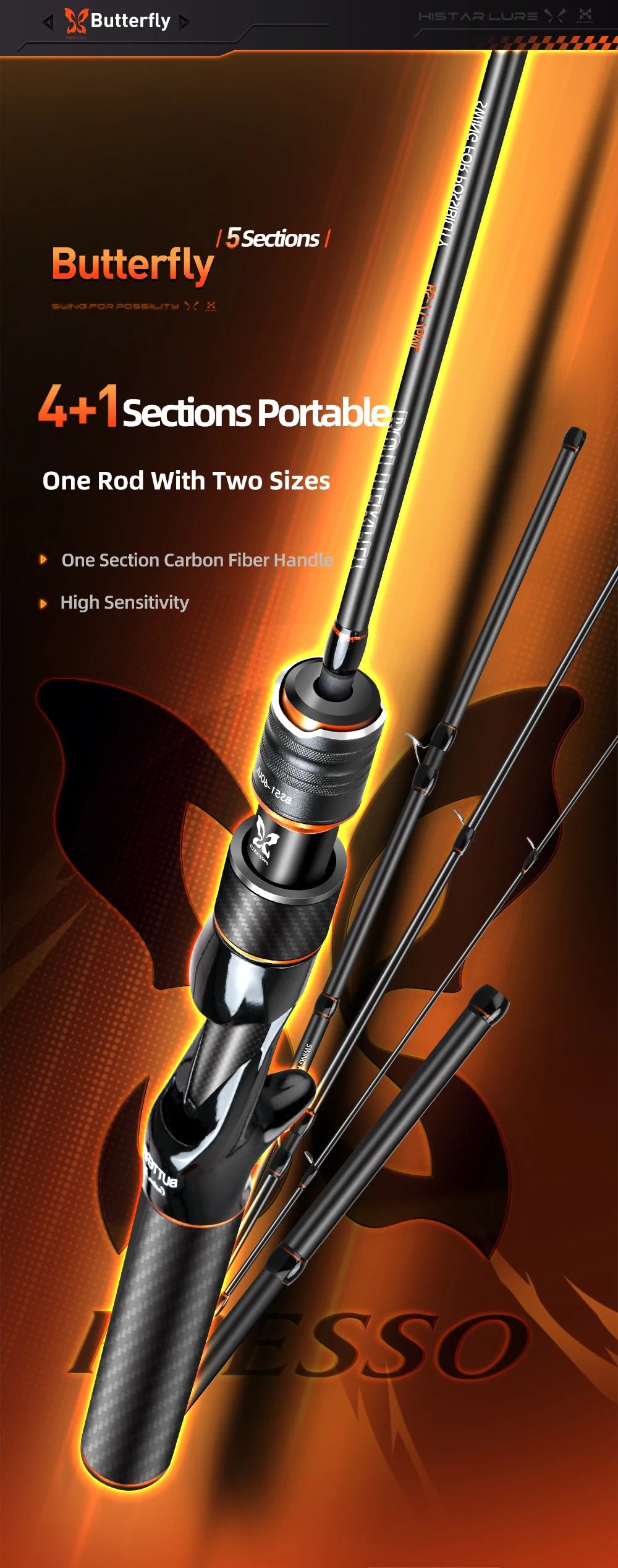 Butterfly Casting Rod