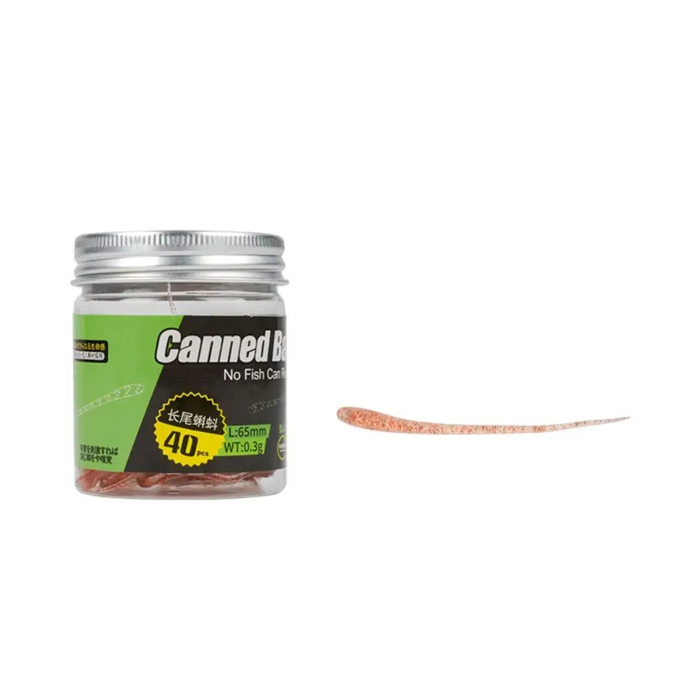 40pcs Pointed Tail Tadpole Soft Bait