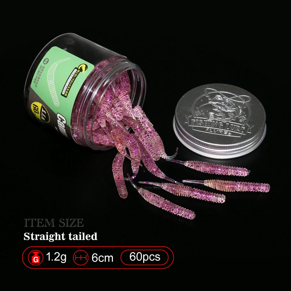 6cm Fishing Lure Mini Soft Worm