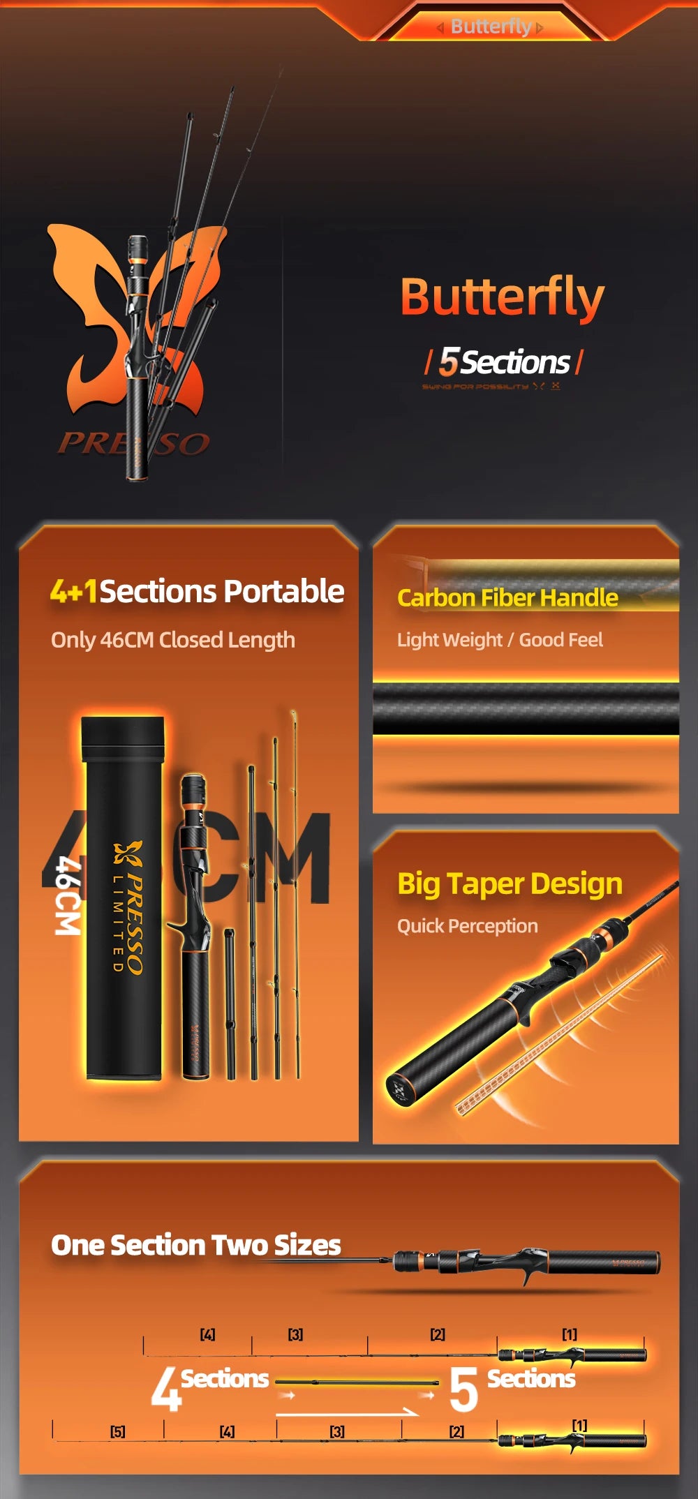 Butterfly Casting Rod