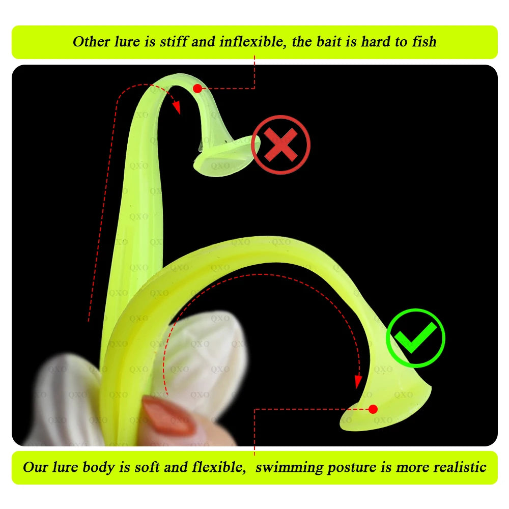 10pcs Soft Worm Lures Silicone