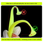 10pcs Soft Worm Lures Silicone