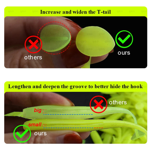 10pcs Soft Worm Lures Silicone